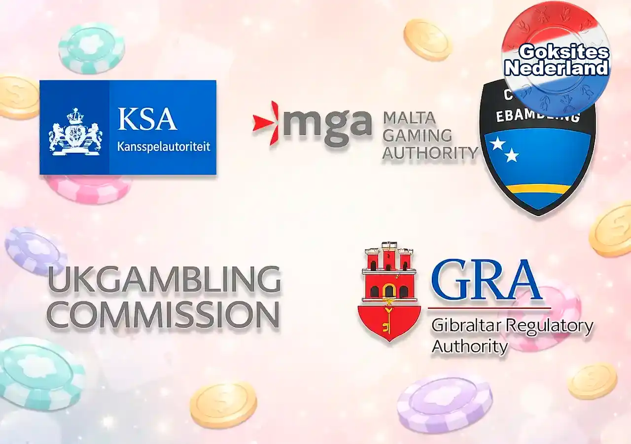 Online casinolicenties: KSA, MGA, UK Gambling Commission, Curaçao en Gibraltar